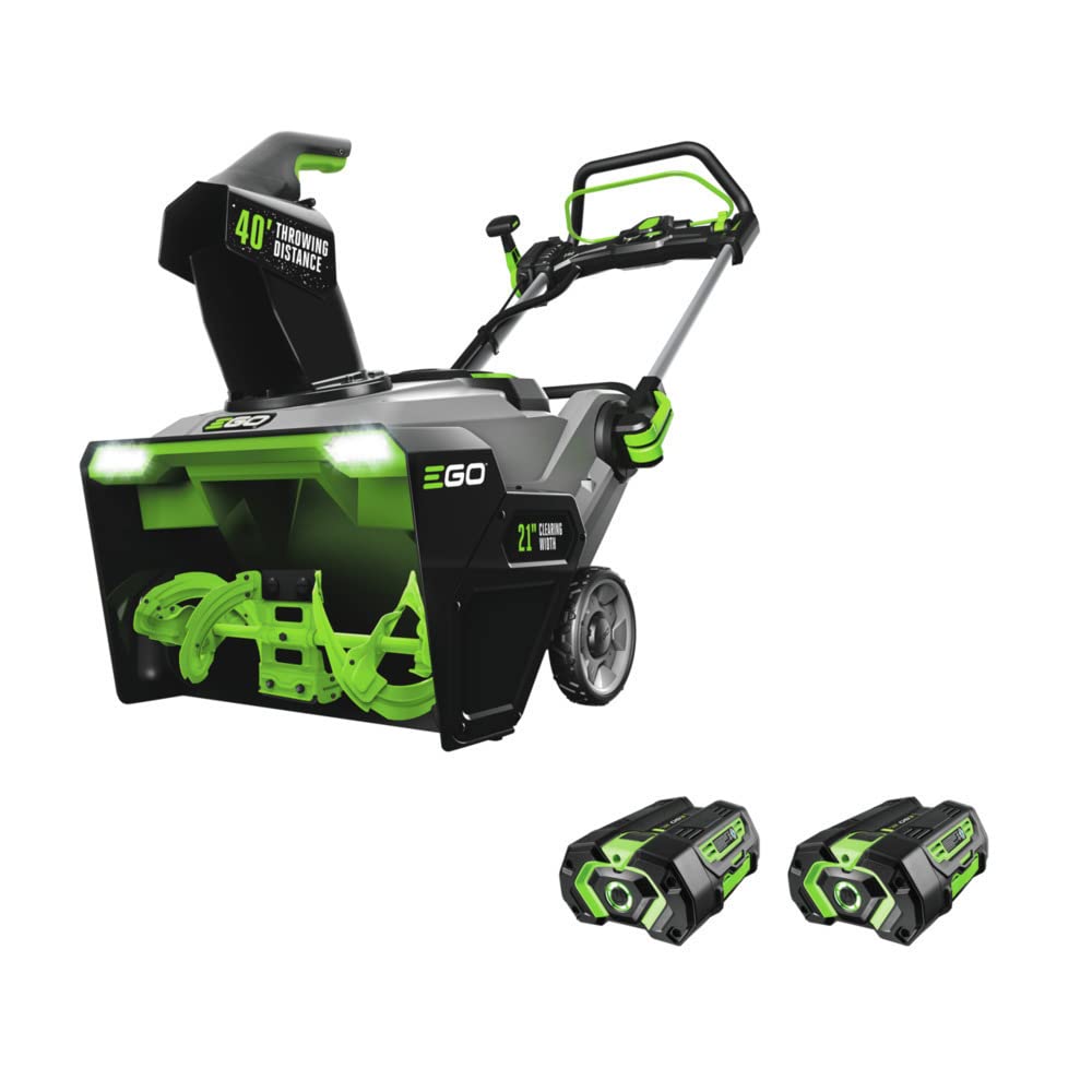 EGO Power SNT2112 21-Inch 56-Volt Cordless Snow Blower with Steel Auger with (2) 5.0Ah Batteries & Dual Port Charger Included, Prime Shipping $524