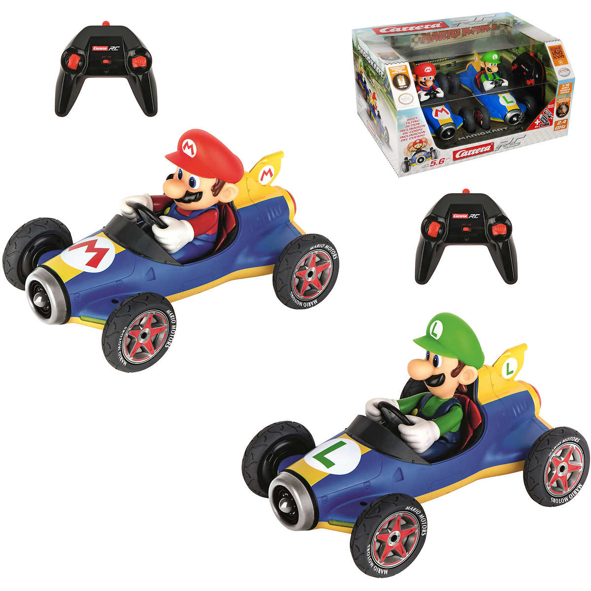 Costco Members: 2-Pack Carrera RC Mario Kart Mach 8 RC Cars (Mario + Luigi)