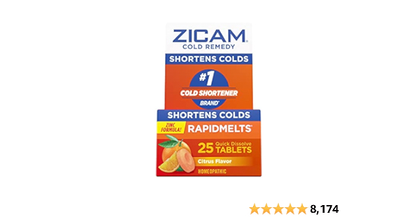 Amazon: Zicam Cold Remedy Zinc Rapidmelts, Citrus Flavor, 25 Count (Pack of 1) - $6.04