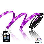6.5’ AuraLED Trimmable Adhesive LED Light Strip with Music/Sound & Remote $2
