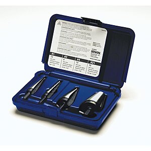 Irwin Tools IRWIN Step Drill Bit Set, General Purpose, 4-Piece (10225) $92.99