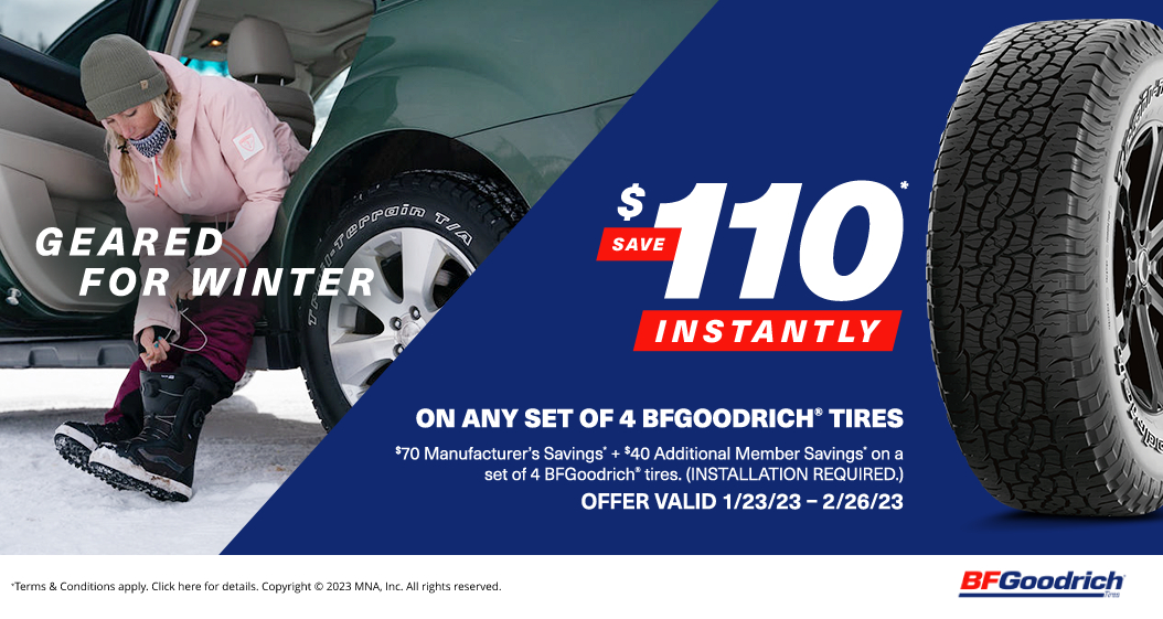 Costco Members: Set of 4 BFGoodrich Tires w/Installation $110 Off through Feb. 26, 2023