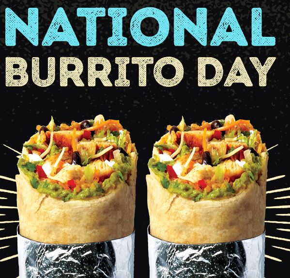 National Burrito Day: Various Burrito Offers / Deals on April 4, 2024