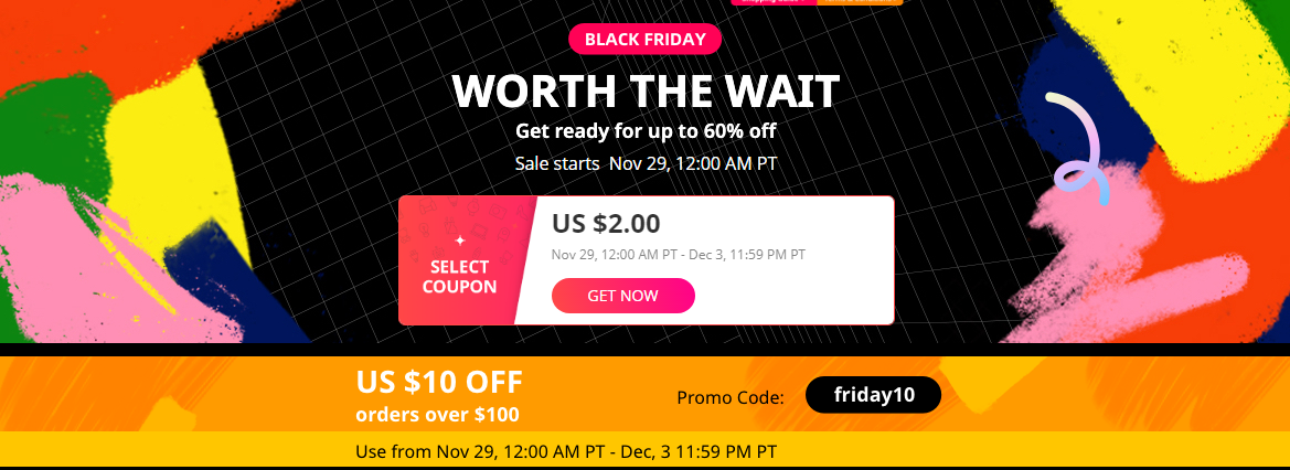 US $10 Off Orders Over $100