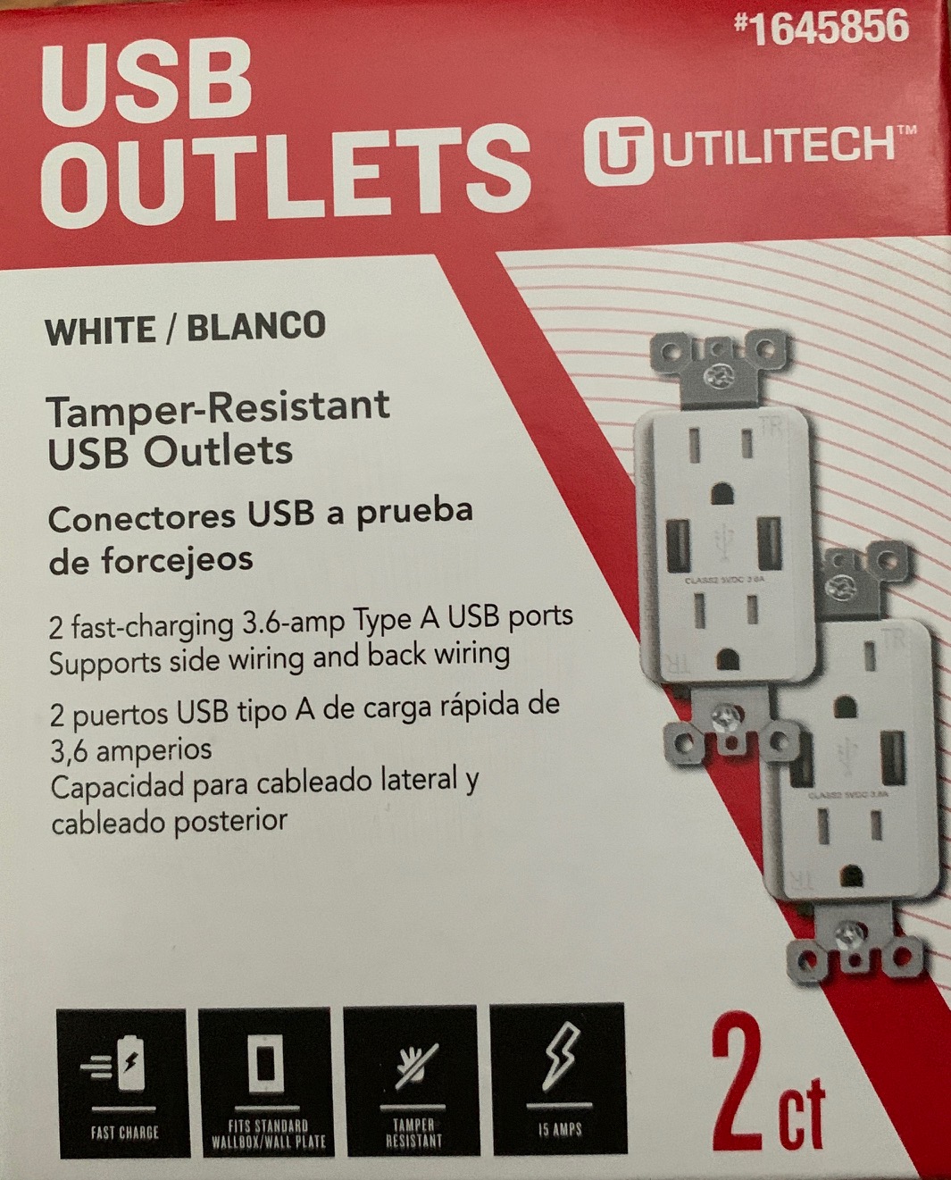 Lowes Utilitech Usb Charging Outlet White 1645856 2 Pack For 0 20 Ymmv Slickdeals Net