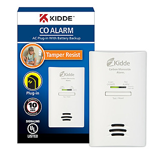 Kidde AC Plug-In Carbon Monoxide Detector with Battery Backup $11.84