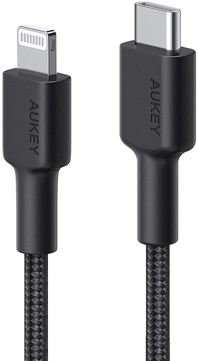 AUKEY Braided USB C to Lightning Cable 6.6ft - Amazon Lightning deal - $7.50