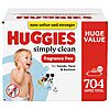 704-Count Huggies Simply Clean Unscented Baby Diaper Wipes $12.7