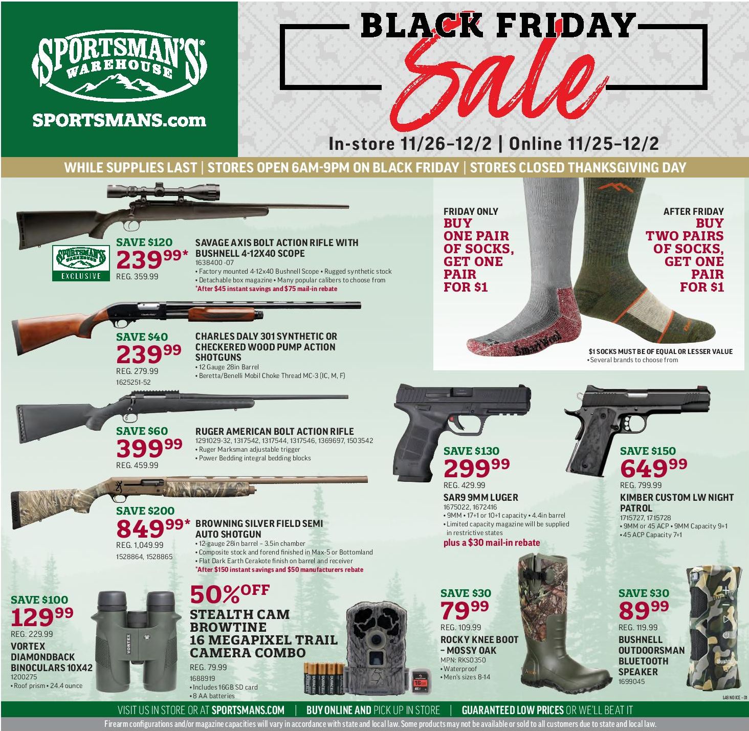 Sportsman's Warehouse 2021 Black Friday Ad