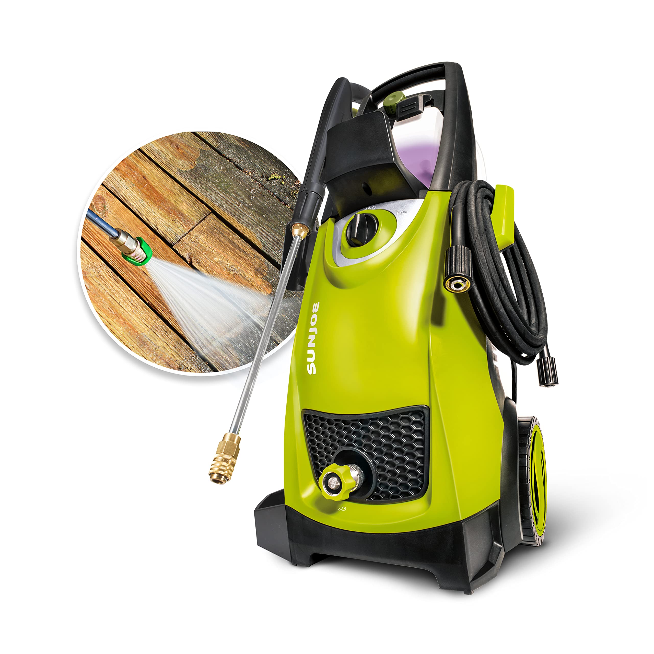 Sun Joe SPX3000 2030 Max PSI 1.76 GPM 14.5-Amp Electric High Pressure Washer, Cleans Cars/Fences/Patios - $129