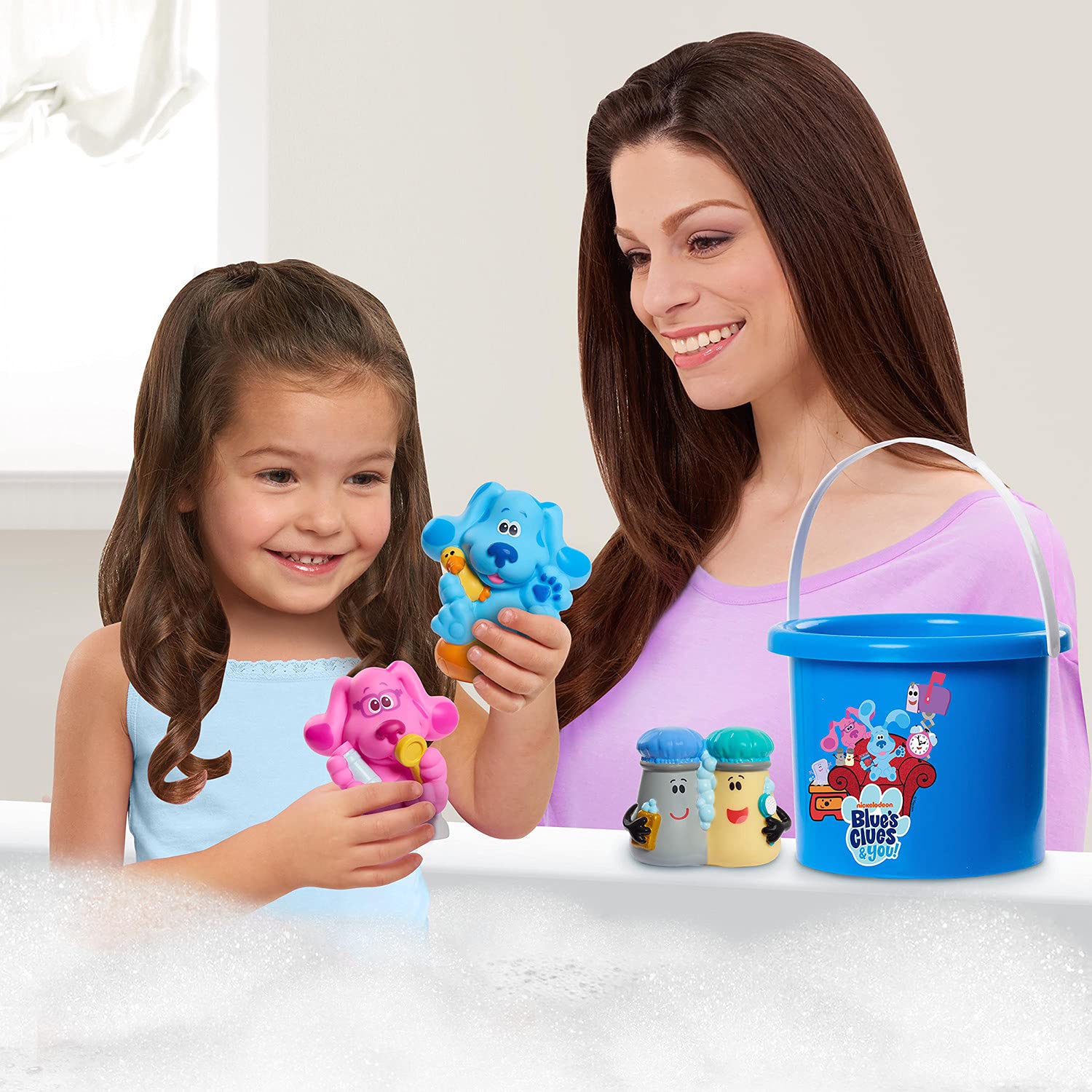 Blue's Clues & You! Bath Bucket 7-Piece Set, Includes 3 Water Toys, 1 Figure, Bath Fizzy, Sponge and Bucket $3.49 + Free Shipping w/ Prime or on $25+