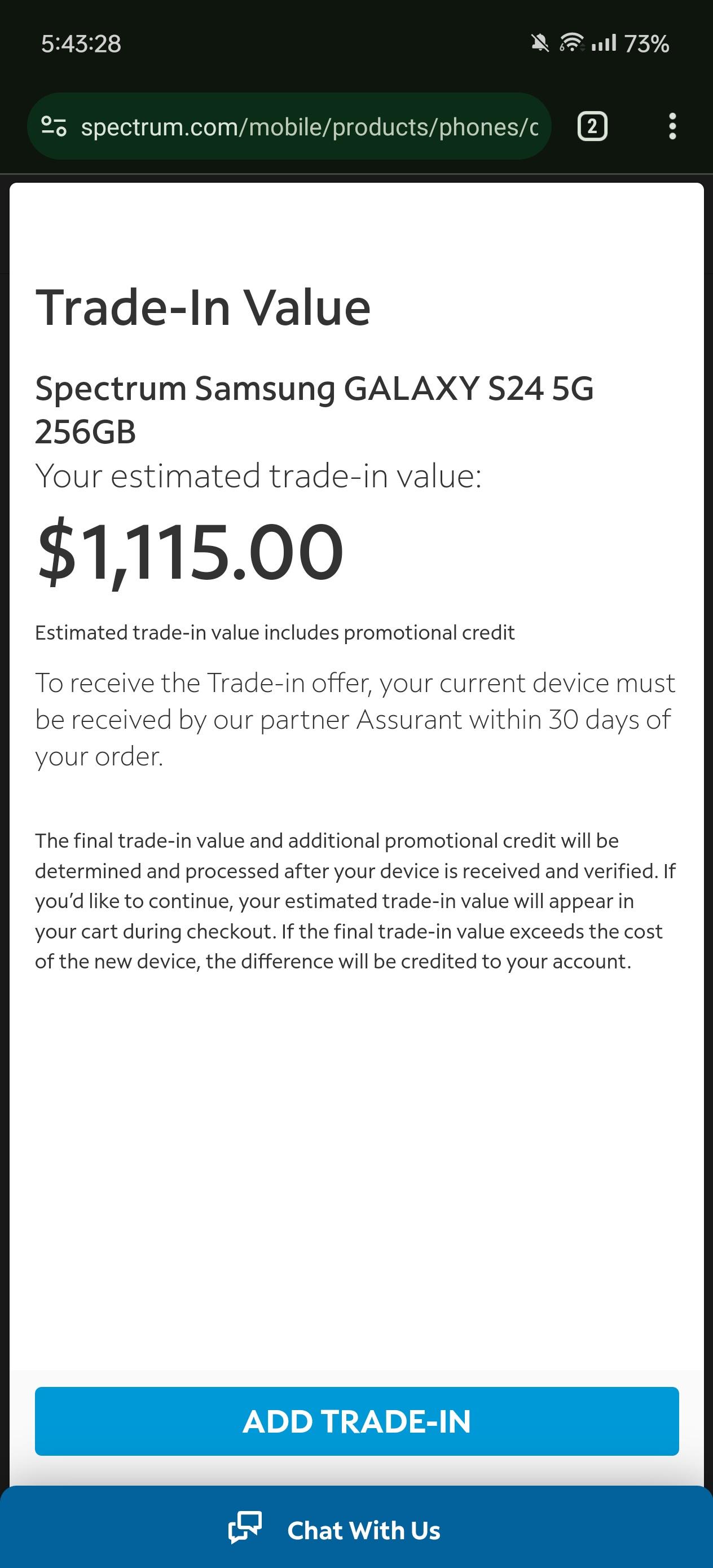 Spectrum Mobile S24 Trade in FOR SAMSUNG S24 phones up to +$255.01