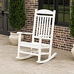 Polywood Grant Park Plastic Outdoor Rocking Patio Chair (White) $100 + Free S/H