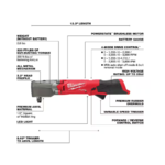 M12 FUEL 12V Lithium-Ion Brushless Cordless 1/2 in. Right Angle Impact Wrench (Tool-Only) $142.5