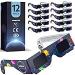 12-Pack EclipSee Solar Eclipse Glasses $7