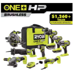 ONE+ HP 18V Brushless Cordless 8-Tool Combo Kit with 4.0 Ah and 2.0 Ah HIGH PERFORMANCE Batteries, Charger, and Bag $549