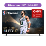 55" Hisense U7 QLED 4K 144Hz Smart Google TV (55U7K, 2023 Model) + $50 NBA eGC $480 + Free Shipping