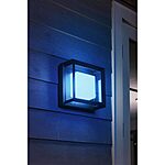 Philips Hue Econic Square Outdoor Smart Wall Light, Black - White and Color Ambiance LED Color-Changing Light $114.55