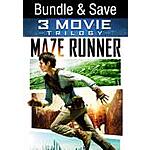 The Maze Runner Trilogy (Digital 4K UHD Film Bundle) $10