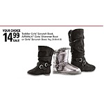 Shopko Black Friday: Toddler Girls' Scrunch Boot, Airwalk Girls' Shimmer Boot or Girls' Scrunch Boot for $14.99