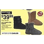 Dunhams Sports Black Friday: Lamo Low Boots for Women for $39.99