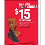 Navy Exchange Black Friday: Pierre Dumas Boots for Girls' - Select Styles for $15.00