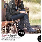 Overstock Black Friday: Journee Collection Women's Slouch Buckle Boot for $29.99