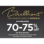 Kohl's Black Friday: All Fine Jewelry - 70-75% Off