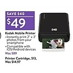 Walmart Black Friday: Kodiak Mobile Printer for $49.00