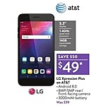 Walmart Black Friday: 16GB LG Xpression Plus 5.3&quot; Smartphone on AT&amp;T for $49.00