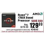Micro Center Black Friday: AMD Ryzen 7 1700X Boxed Processor for $129.99