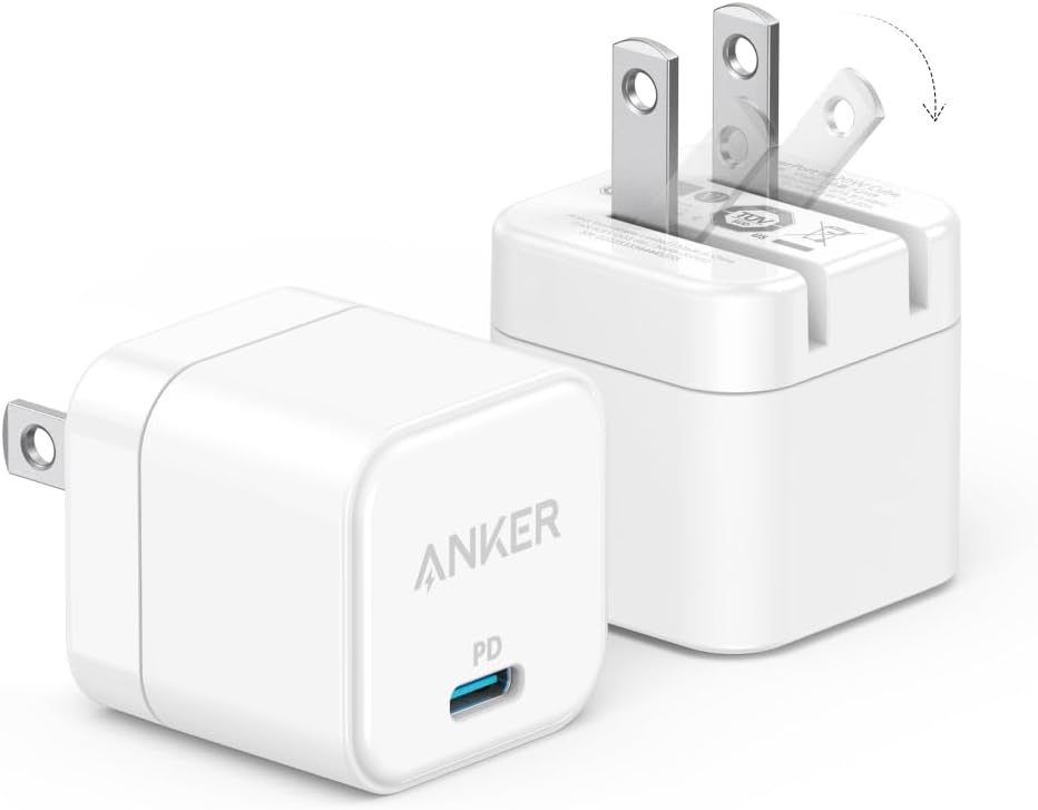 2-Pack Anker 20W Foldable USB-C Chargers w/ PowerPort III $14.39 & More + Free Shipping w/ Prime or $35+ orders