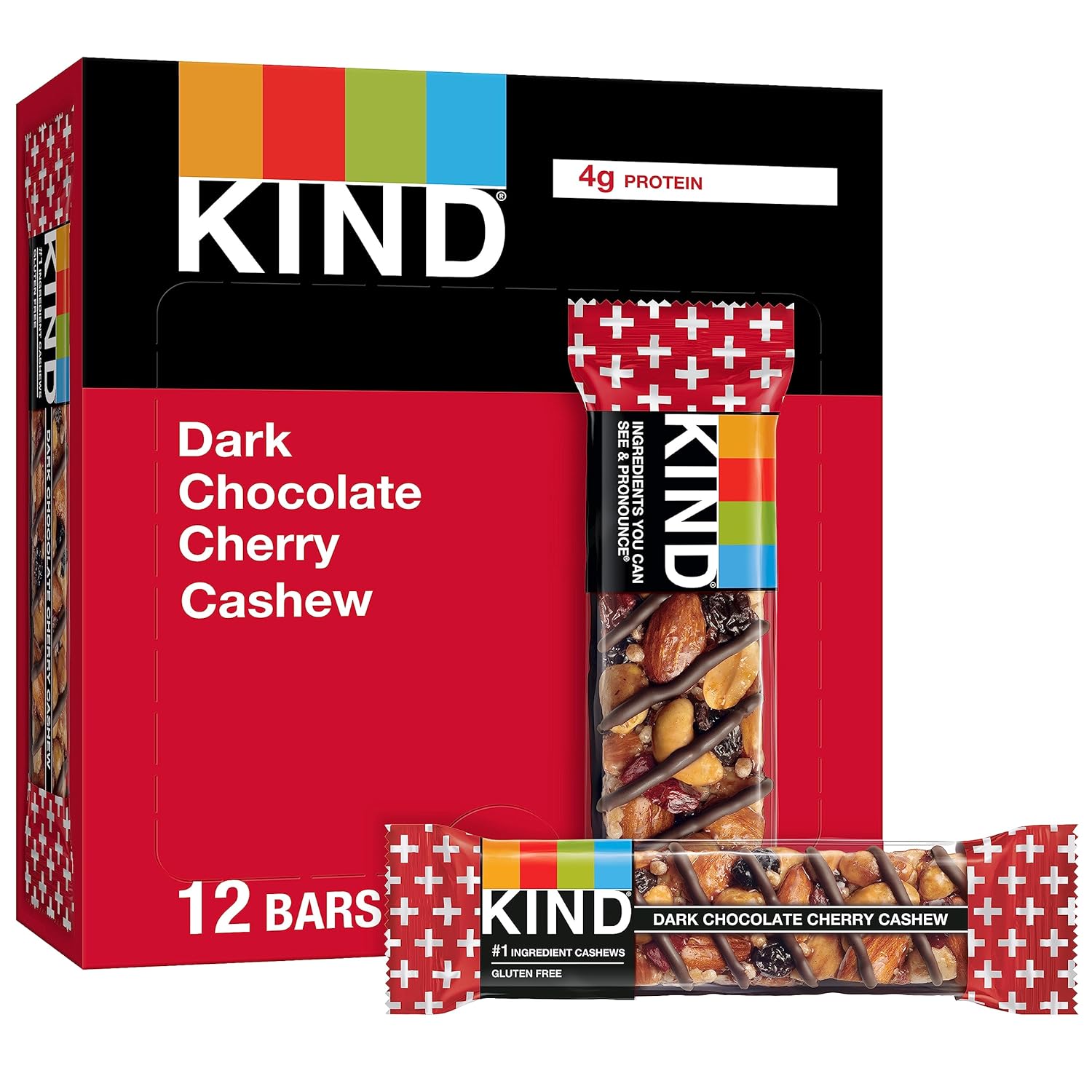 KIND Bars Dark Chocolate Cherry Cashew 12 Count 10.67 w/ S&S $10.67