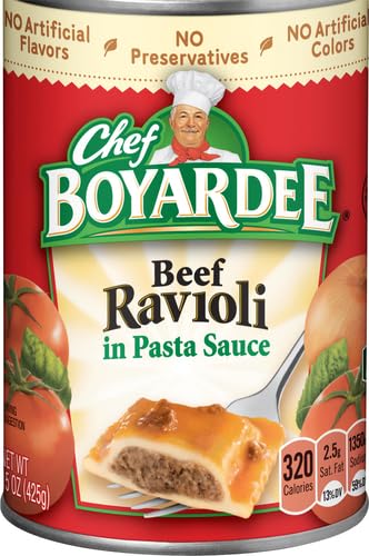 Chef Boyardee Beef Ravioli, Microwave Pasta, Canned Food, 15 oz. (Pack of 5) $5.90 +FS w/Prime