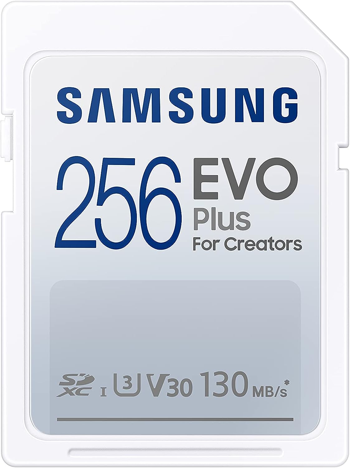 SAMSUNG EVO Plus Full Size 256GB SDXC Card 130MB/s Full HD & 4K UHD, UHS-I, U3, V30 (MB-SC256K/AM) $16.99