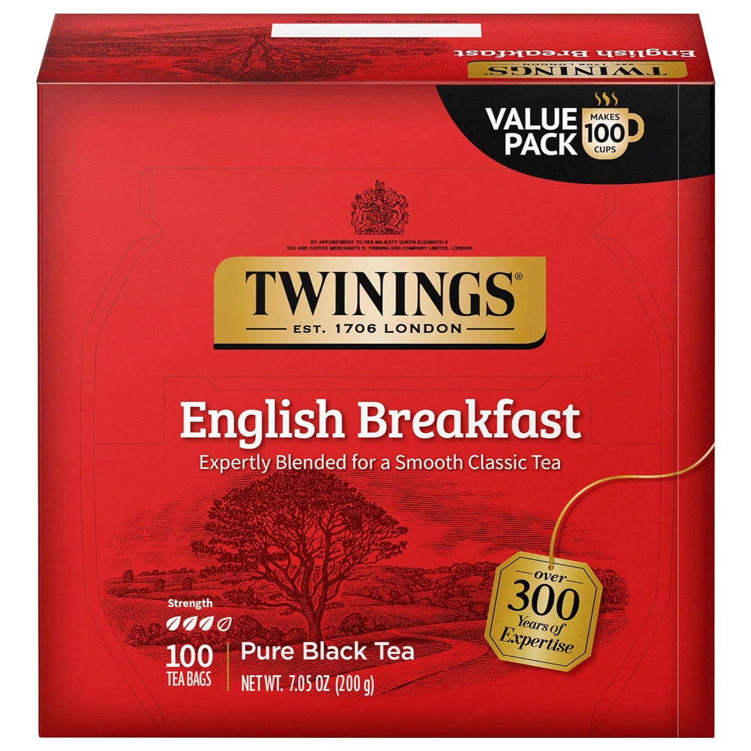 [S&S] $7: 100-Count Twinings English Breakfast Black Tea (Individually Wrapped)