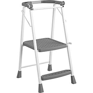 COSCO 2-Step Kitchen Stepper™ Adult Folding Step Stool, Kids Folding (Steel/Resin), Gray Color, $42.77 Free Shipping w/ Prime