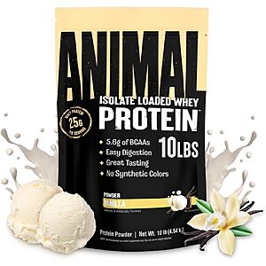 Animal Whey Isolate Protein Powder - Vanilla 10 lbs $85
