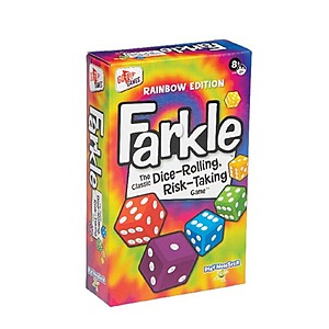 Farkle Classic Dice Game – Rainbow Kids Games,Dice Games,Family Games,Travel Games,Adult Games,Board Games,Dice Cup,Dice Set,Farkle Score Sheets Included,Ages 8+ $4.99