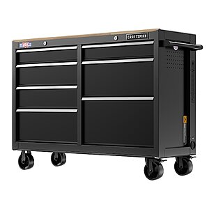 Select Stores: 52" Craftsman 7-Drawer Rolling Black Butcher Block Work Bench $249 + Free Store Pickup