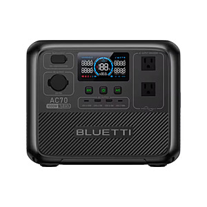 BLUETTI AC70 768Wh 1000W LiFePO4 Solar Portable Power Station $237.35 + Free Shipping