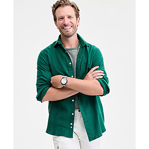 Club Room: Men's Regular Fit Flannel Shirt $9.96, Men's Cable-Knit Sweater, Crew Neck or Full Zip $14.96 or Less & More Free Pickup at Macys or Free Shipping on $39+