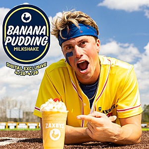Free Banana Pudding Milkshake at Zaxby's woth $1 purchase