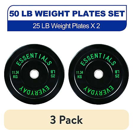 6x25lb BalanceFrom Olympic Bumper Plate Weight Plate Black $ $72 FS @ Walmart