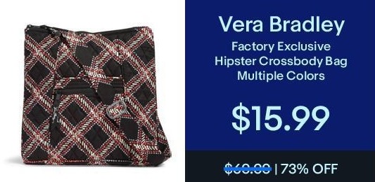 Ebay Black Friday Vera Bradley Hipster Crossbody Bag For 15 99