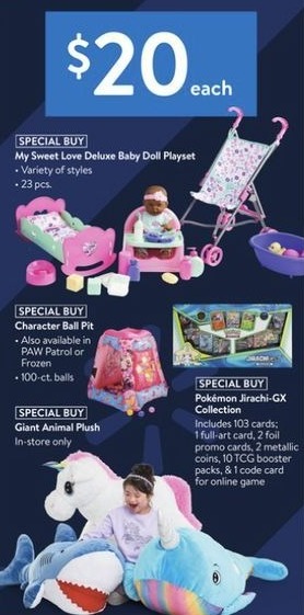 Walmart Black Friday Giant Animal Plush Select Styles For 20 00