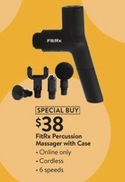 Walmart Black Friday Fitrx Muscle Massage Gun Handheld Therapeutic Percussion Massager For 38 00