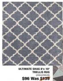 Home Depot Black Friday Ultimate Shag 8x10 Trellis Rug For 96 00