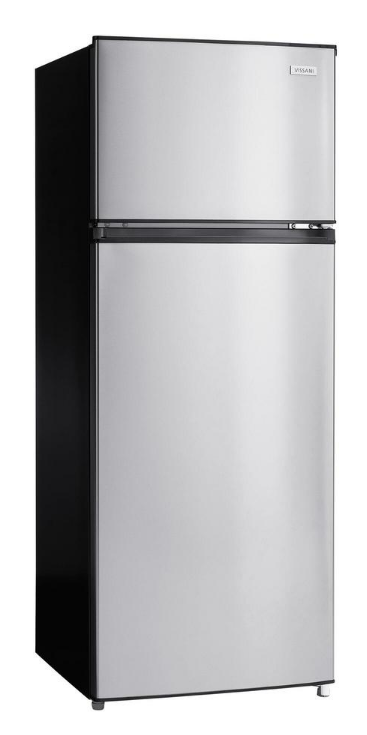Vissani 7 1 Cu Ft Top Freezer Refrigerator In Stainless Steel 158 Home Depot Free Shipping