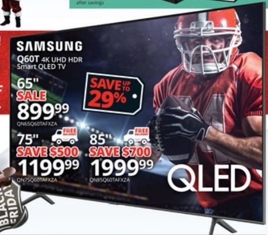 Conns Black Friday: Samsung 75" QN75Q60TAFXZA 4K UHD HDR Smart QLED TV for $1,199.99